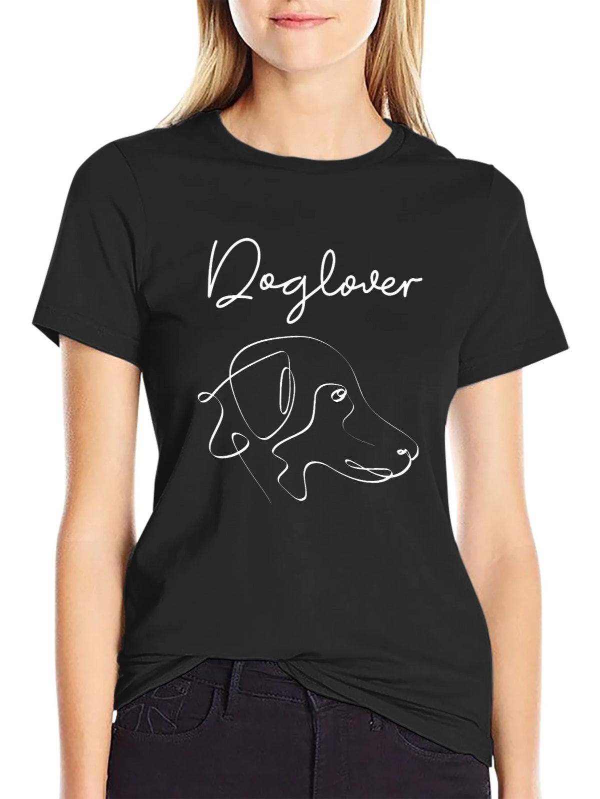 Dog Lover T-Shirt - Minimalist Canine Design