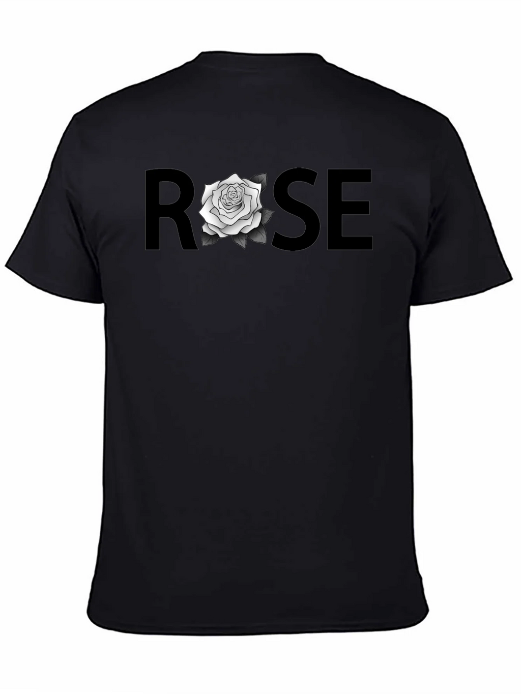 ROSE Graphic T-Shirt - Stylish Black Tee