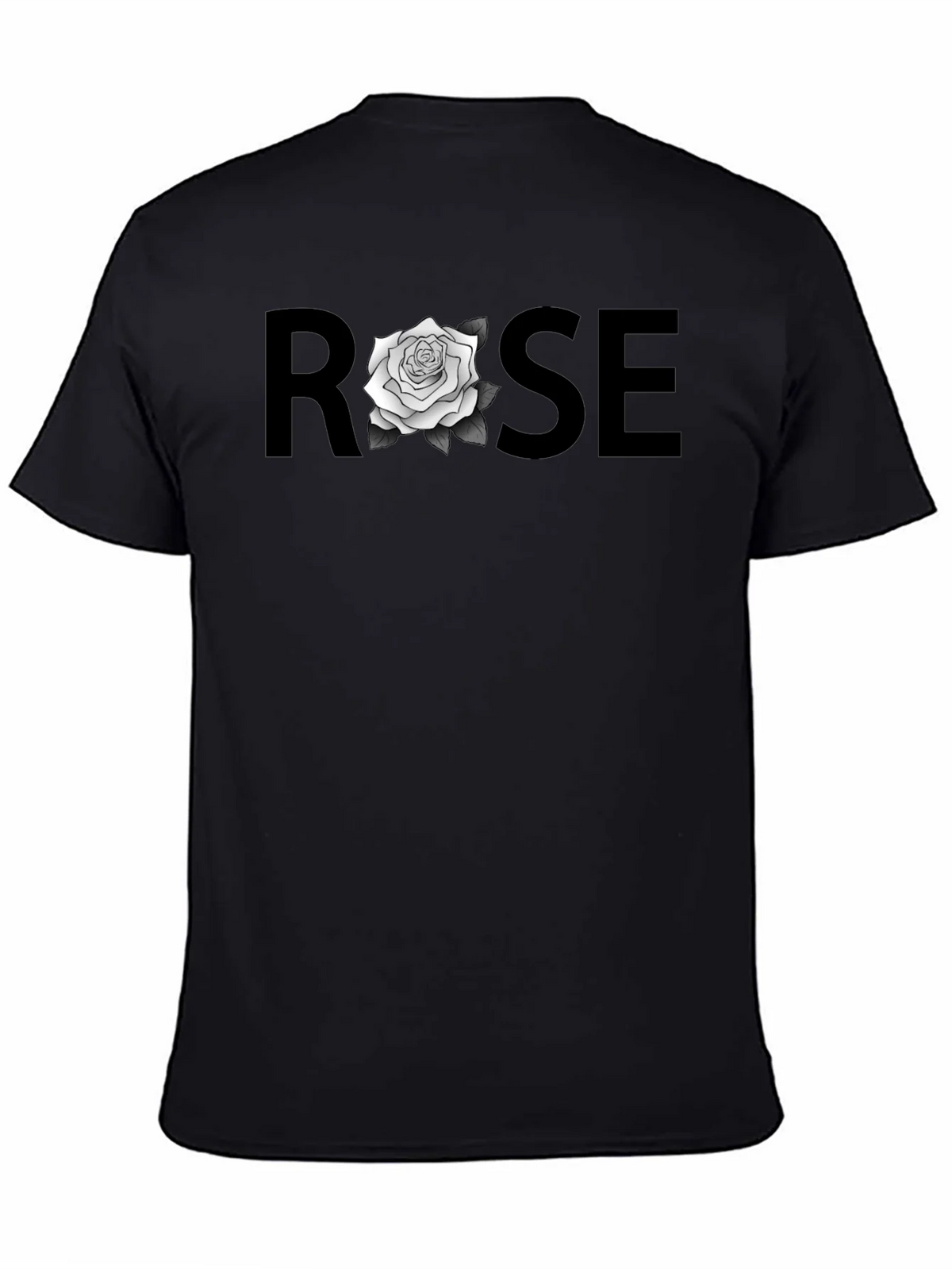 ROSE Graphic T-Shirt - Stylish Black Tee