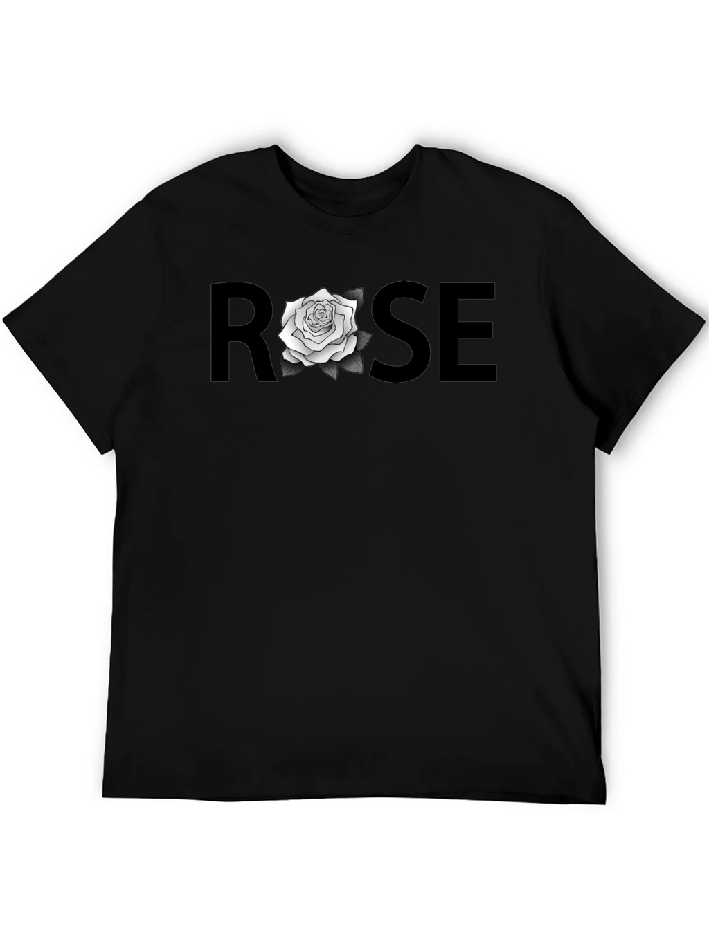 ROSE Graphic T-Shirt - Stylish Black Tee