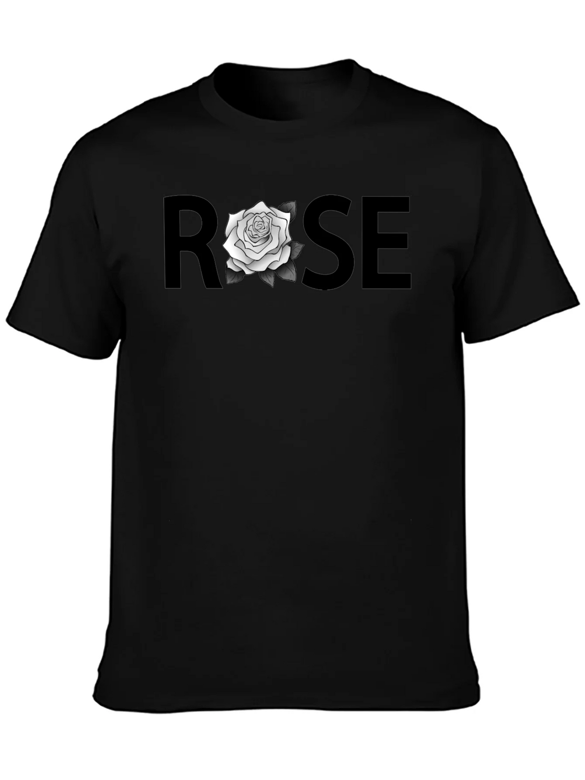 ROSE Graphic T-Shirt - Stylish Black Tee