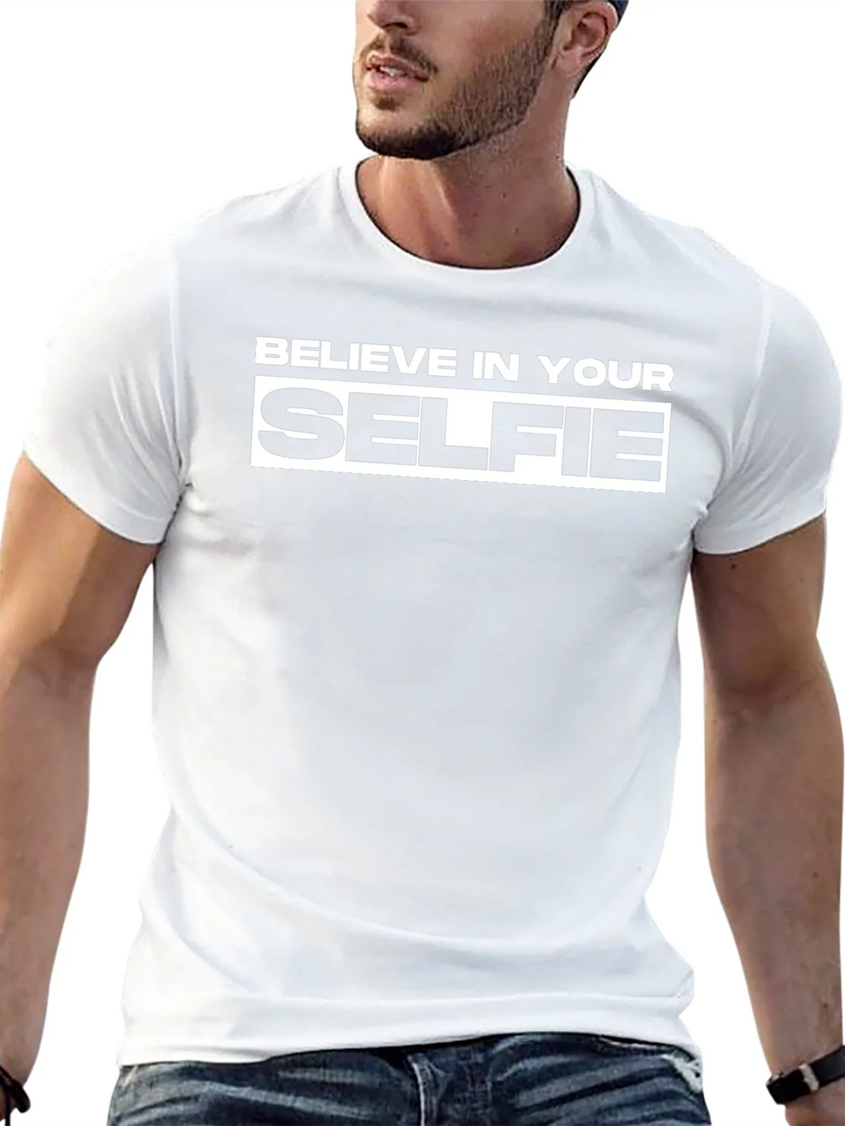 Believe In Your Selfie Graphic T-Shirt