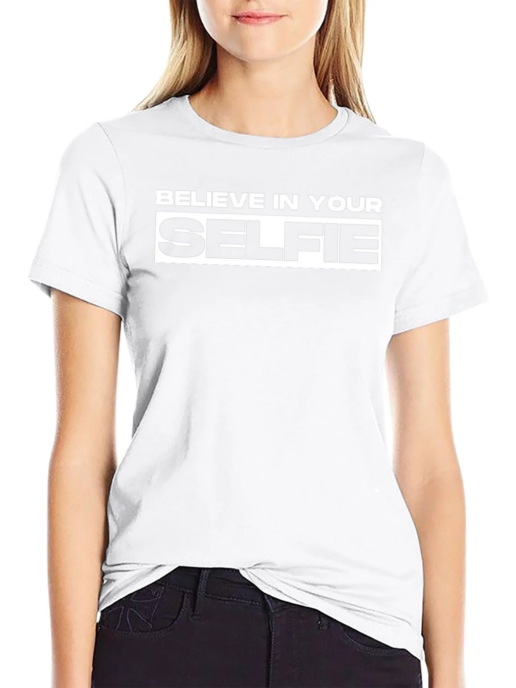 Believe In Your Selfie Graphic T-Shirt