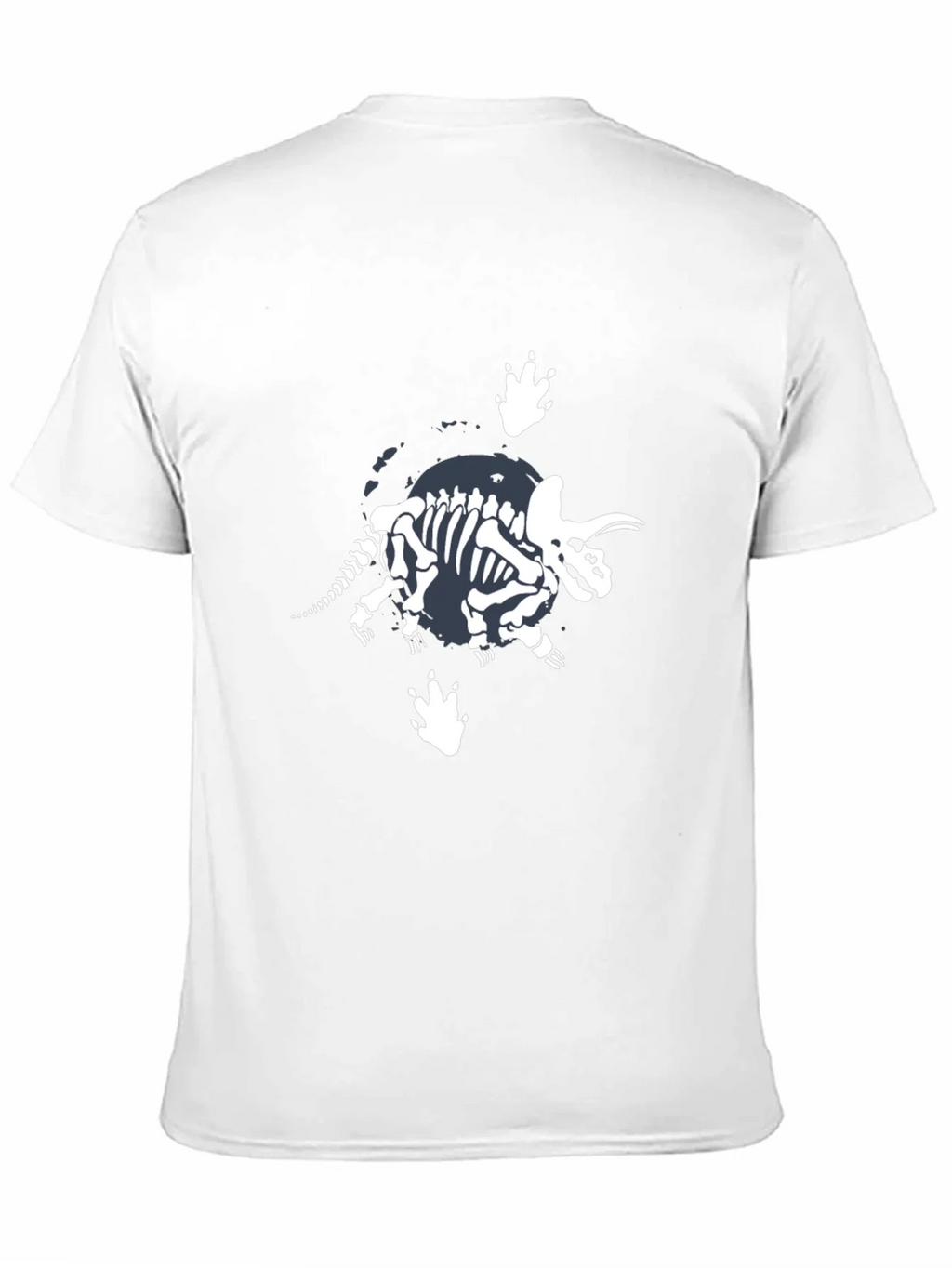 Dino Skeleton Graphic T-Shirt - Black