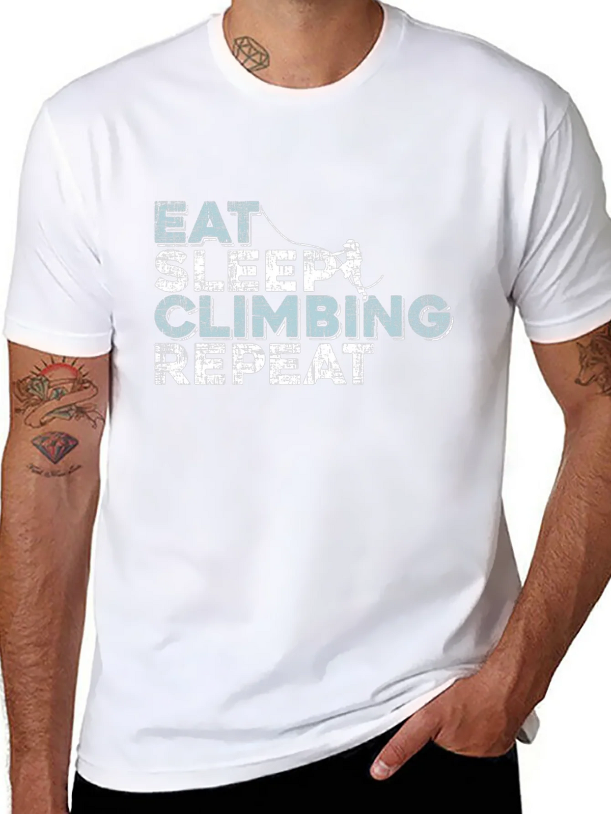 Eat Sleep Climbing Repeat Black T-Shirt
