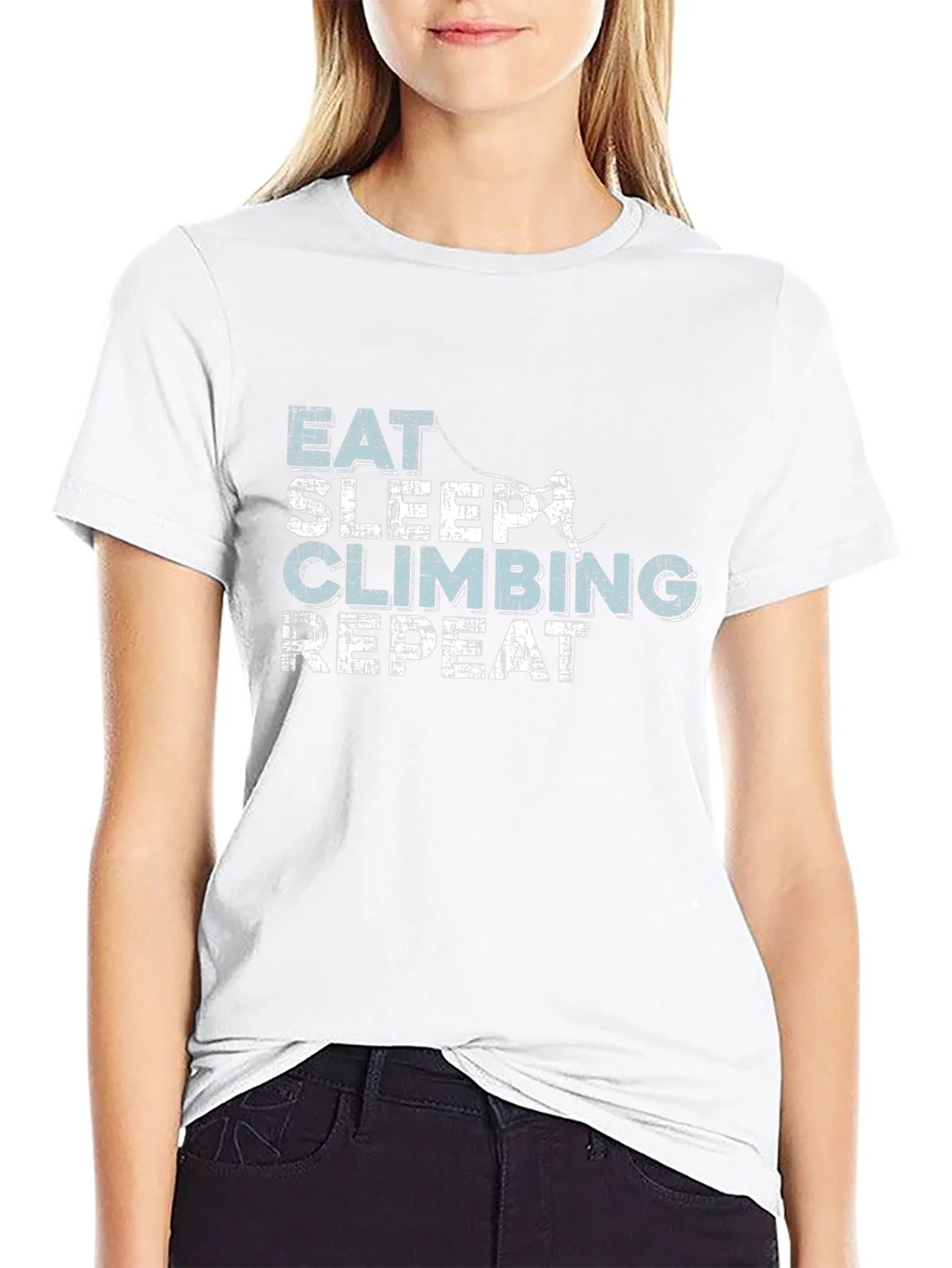 Eat Sleep Climbing Repeat Black T-Shirt