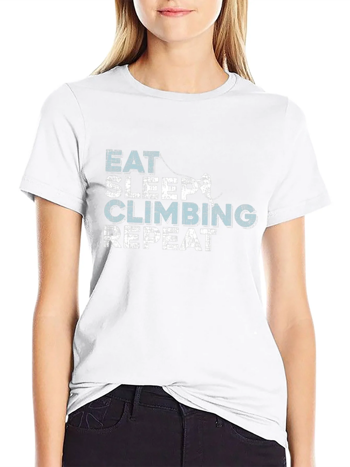 Eat Sleep Climbing Repeat Black T-Shirt