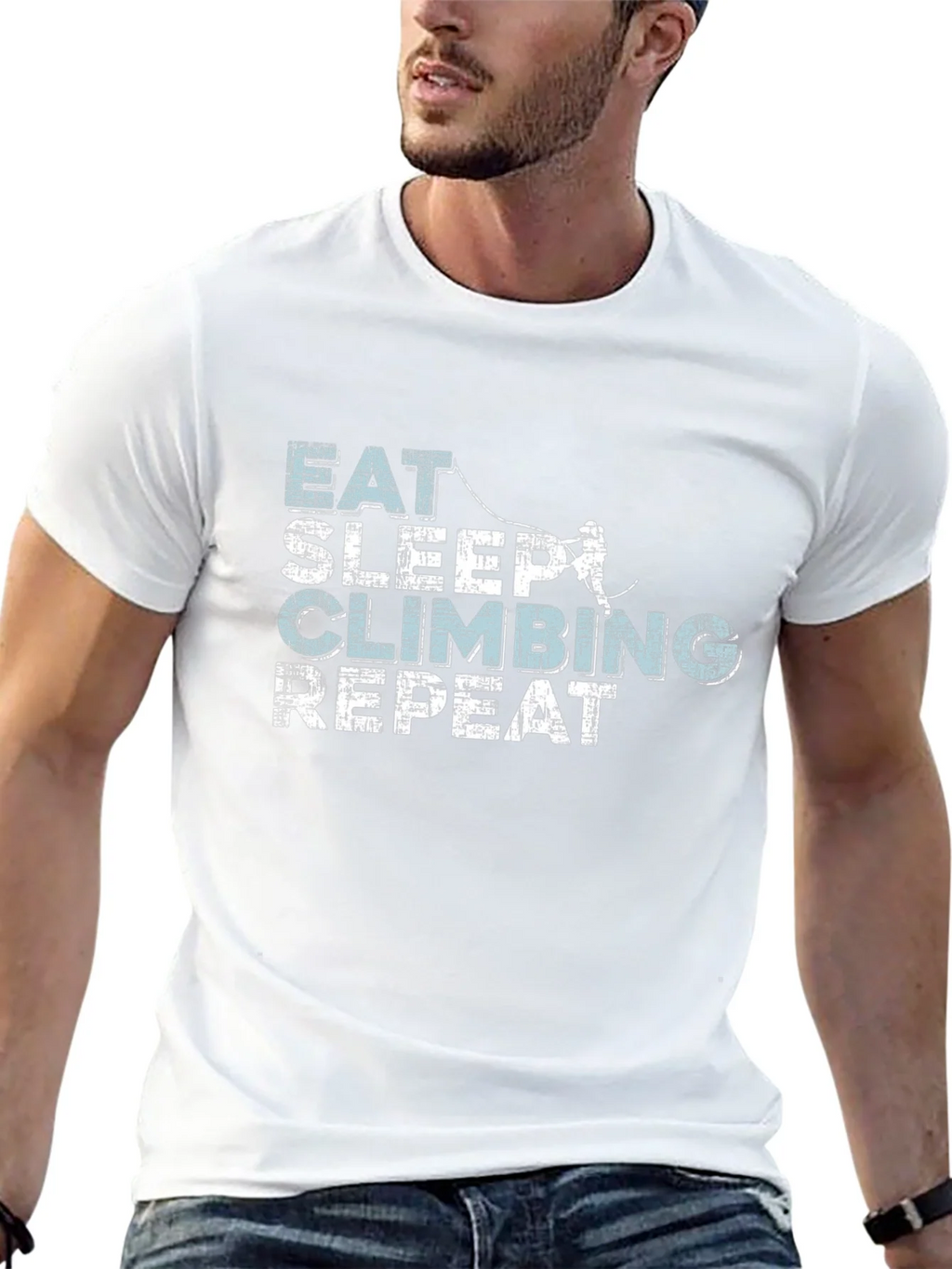Eat Sleep Climbing Repeat Black T-Shirt