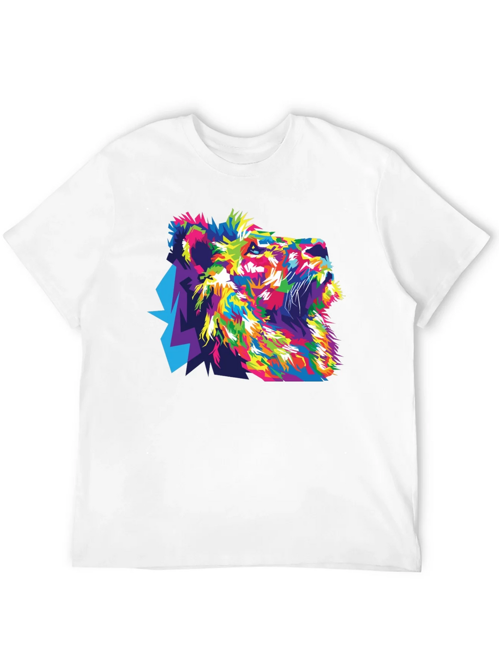 Vibrant Lion Graphic Black T-Shirt