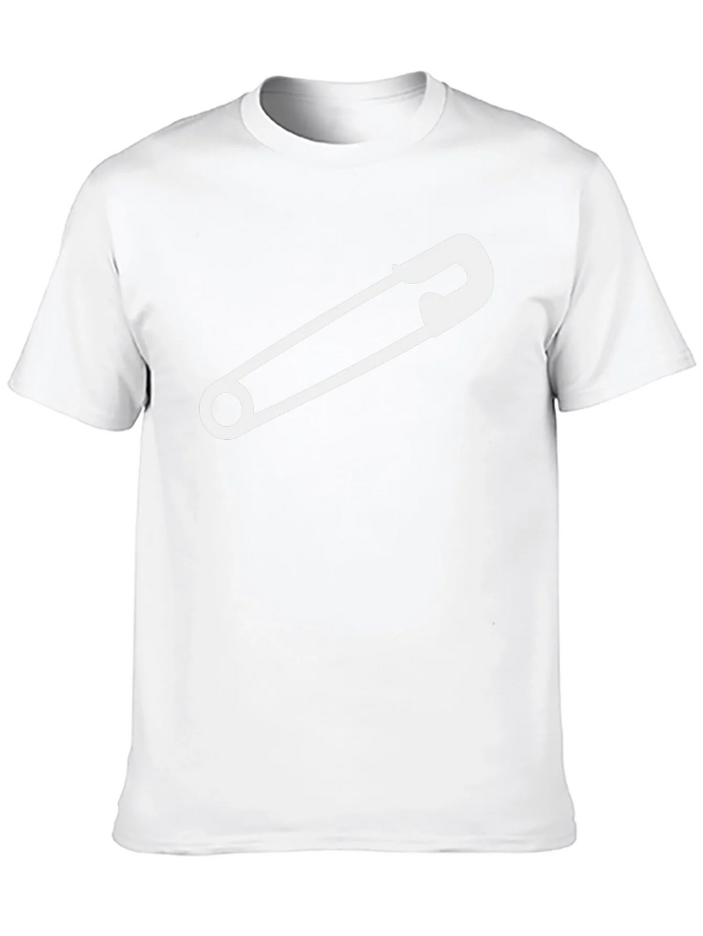 Safety Pin Graphic Tee - Black Cotton T-Shirt