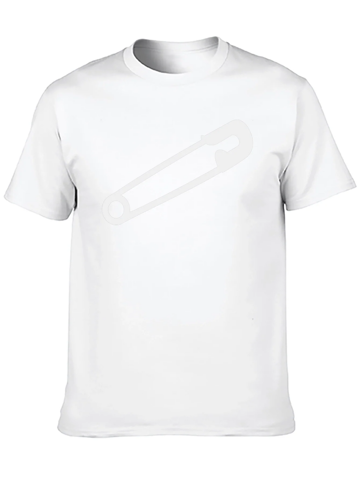 Safety Pin Graphic Tee - Black Cotton T-Shirt
