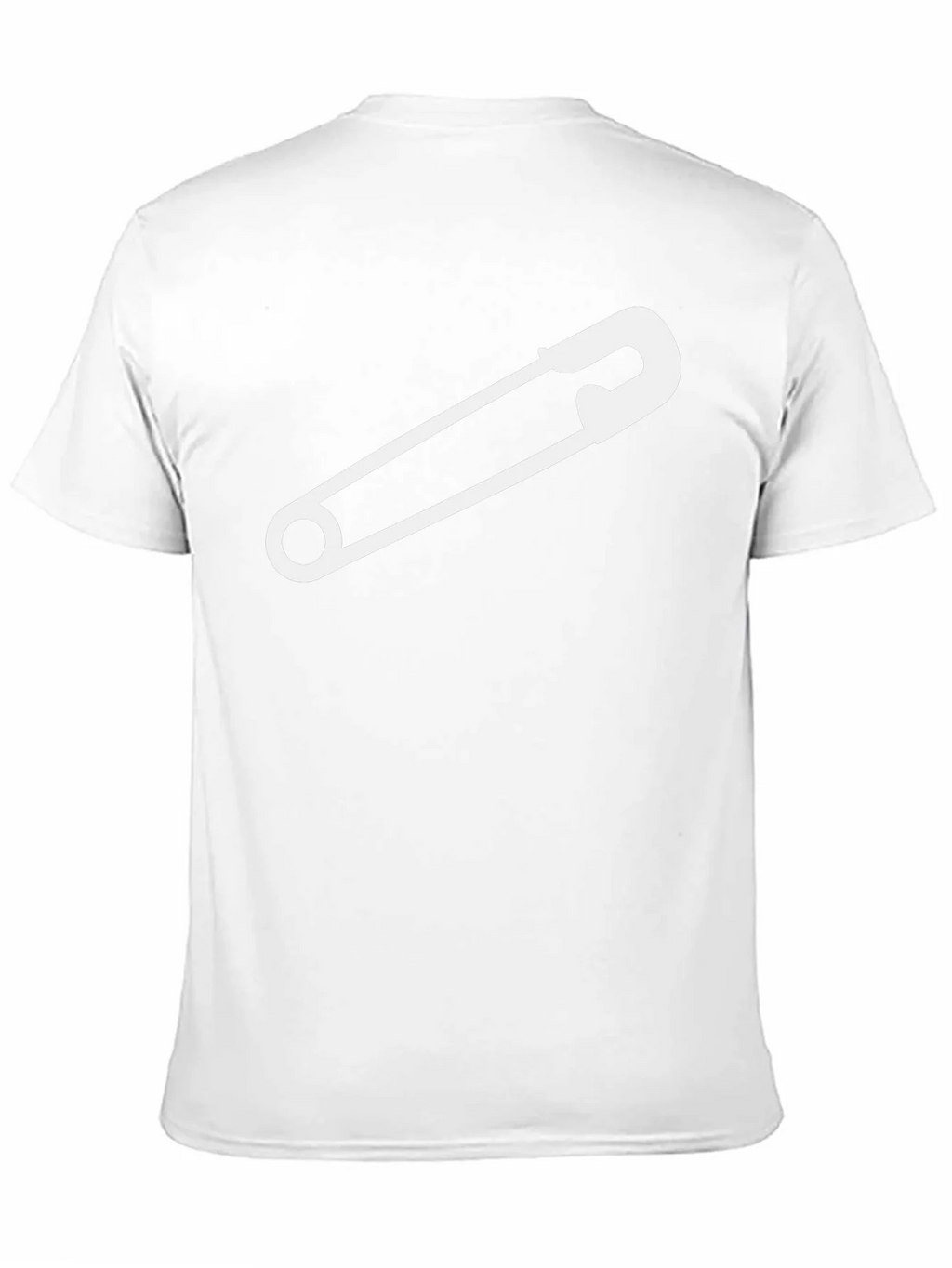 Safety Pin Graphic Tee - Black Cotton T-Shirt