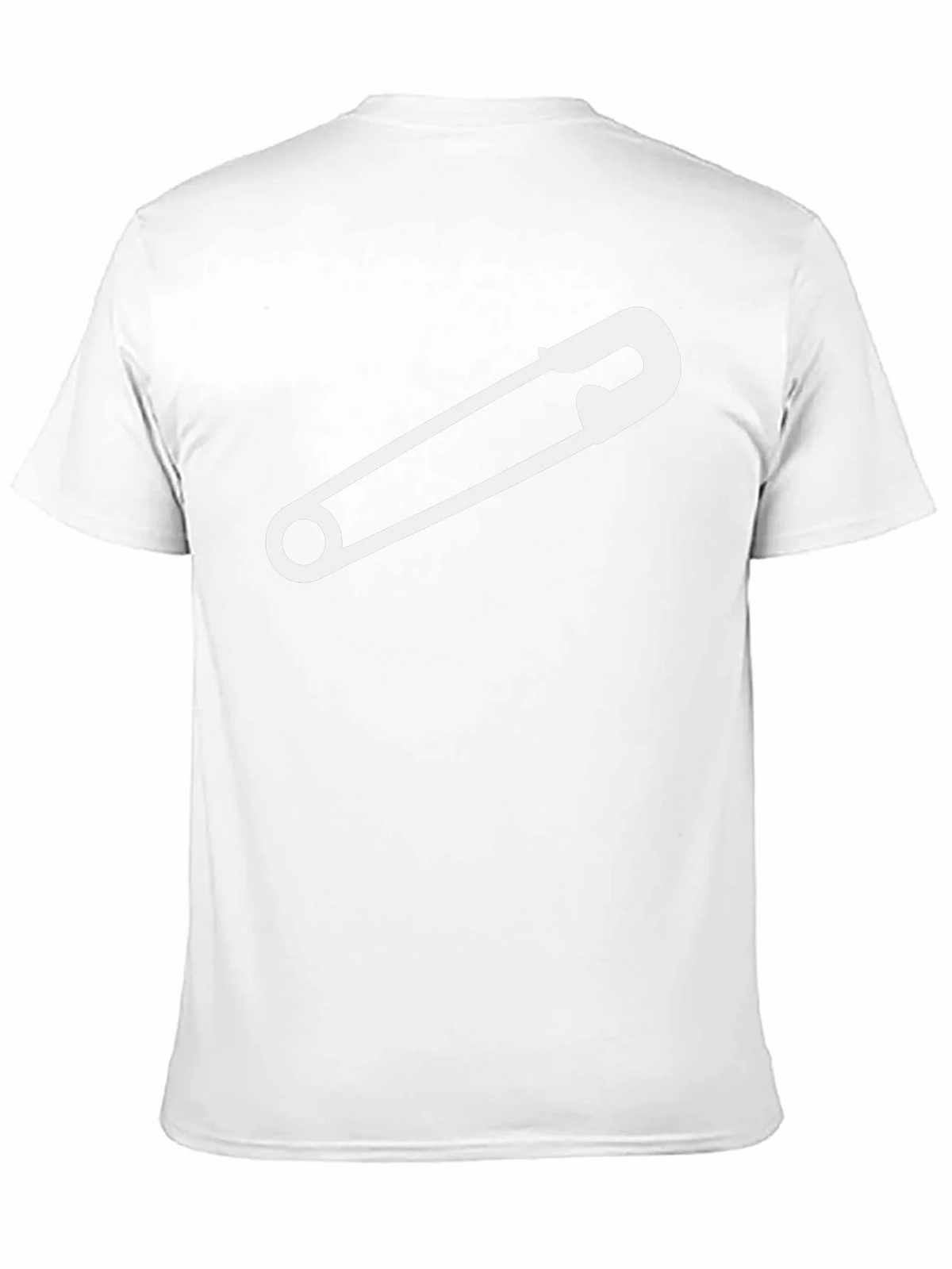 Safety Pin Graphic Tee - Black Cotton T-Shirt