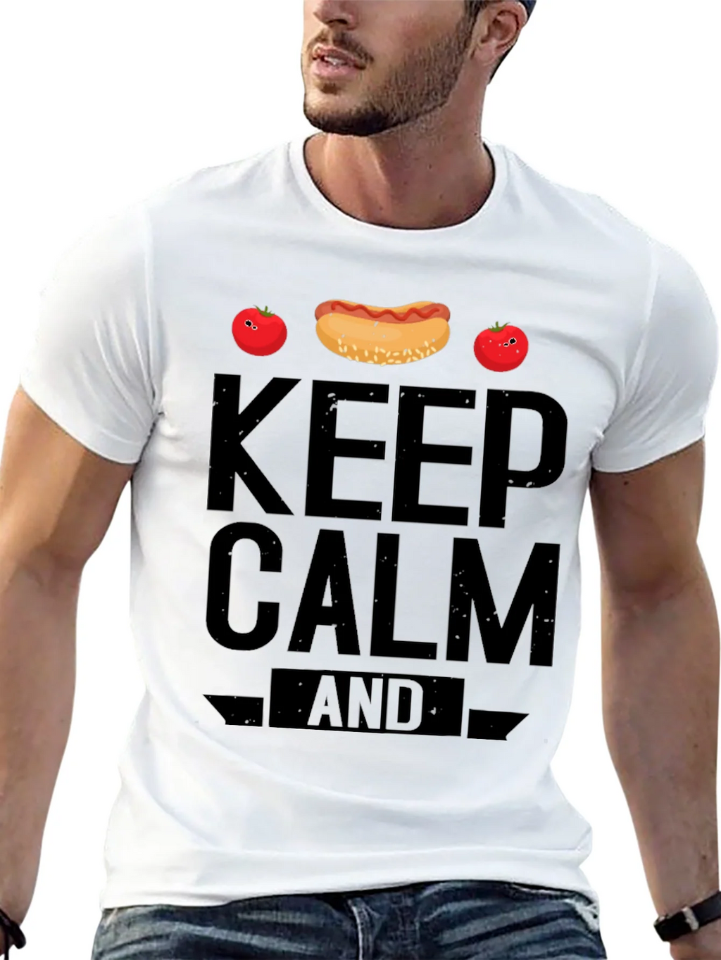Keep Calm and Hotdog Funny T-Shirt