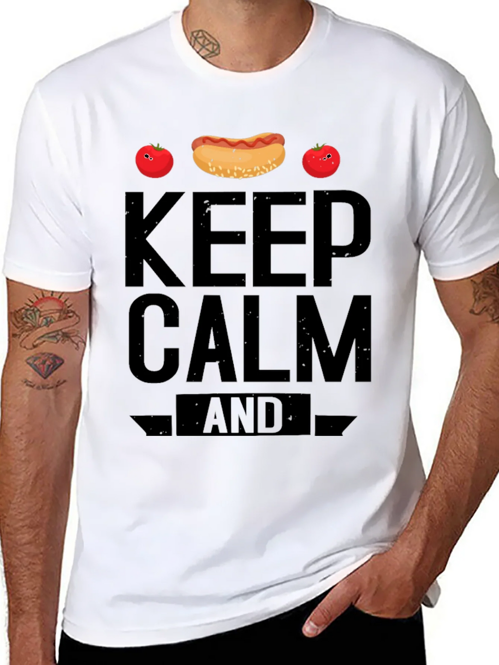 Keep Calm and Hotdog Funny T-Shirt