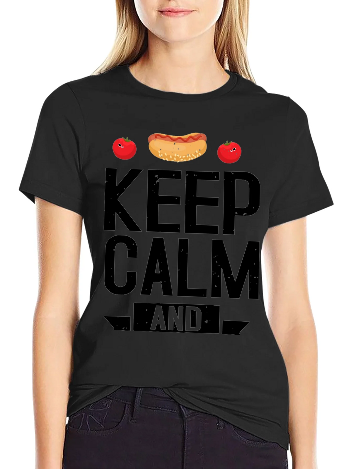 Keep Calm and Hotdog Funny T-Shirt