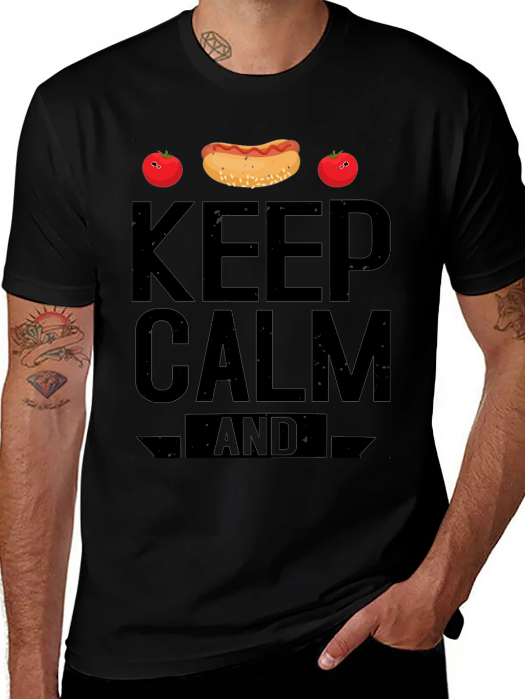 Keep Calm and Hotdog Funny T-Shirt