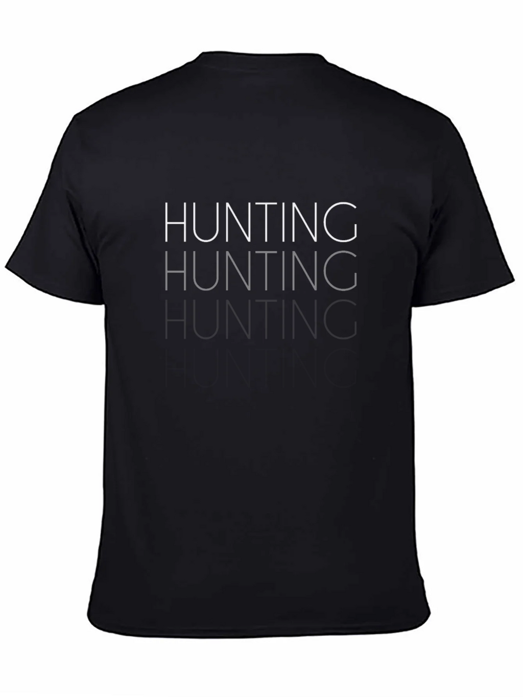 Hunting Graphic Tee - Black Casual T-Shirt