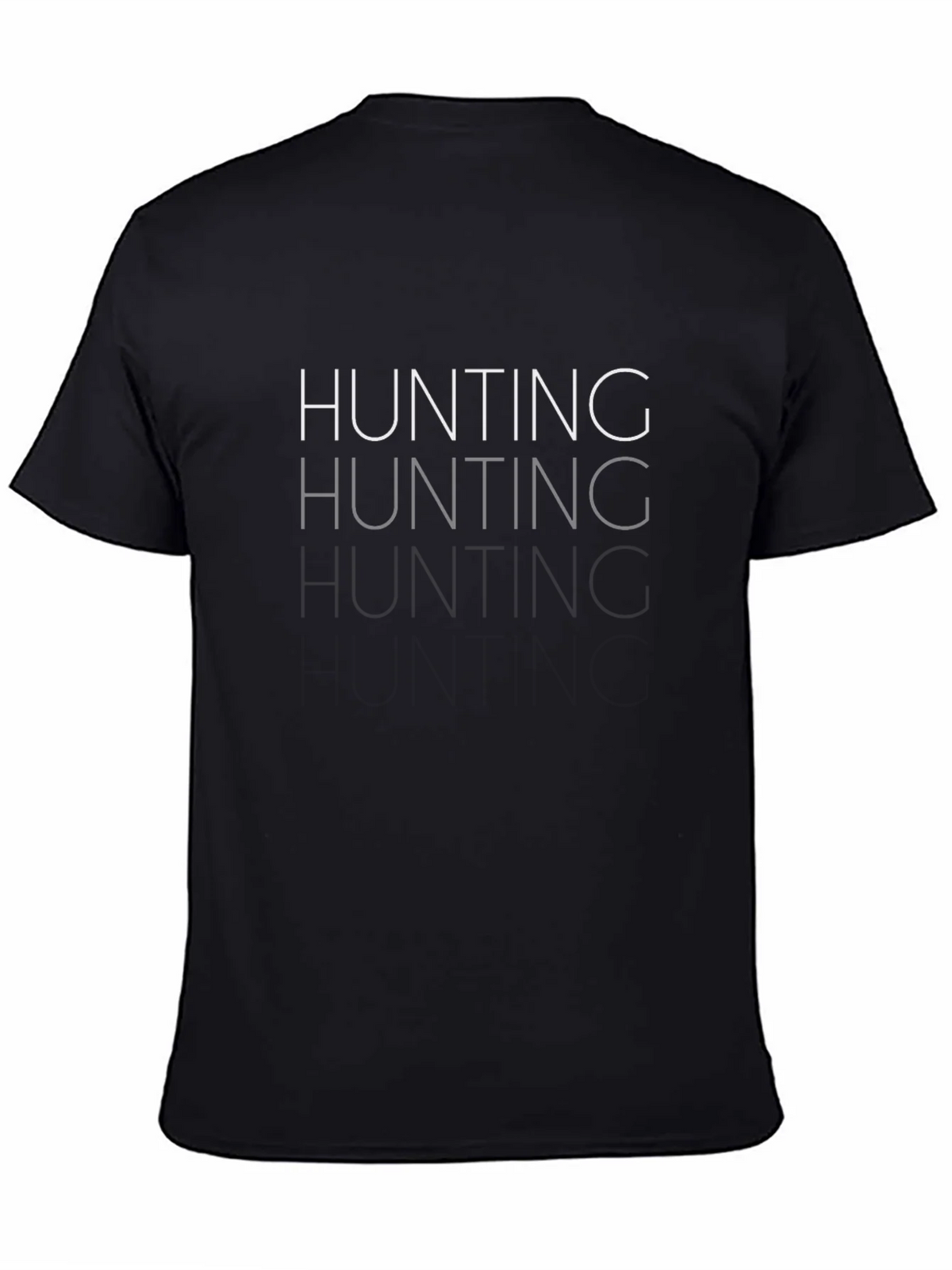 Hunting Graphic Tee - Black Casual T-Shirt