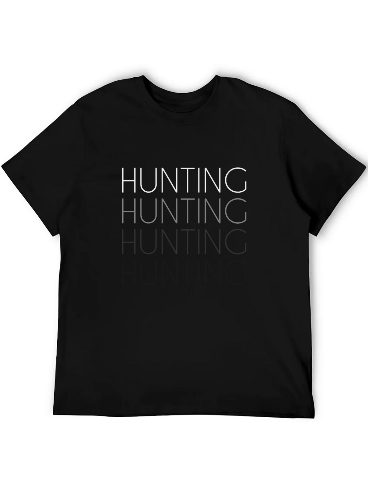 Hunting Graphic Tee - Black Casual T-Shirt