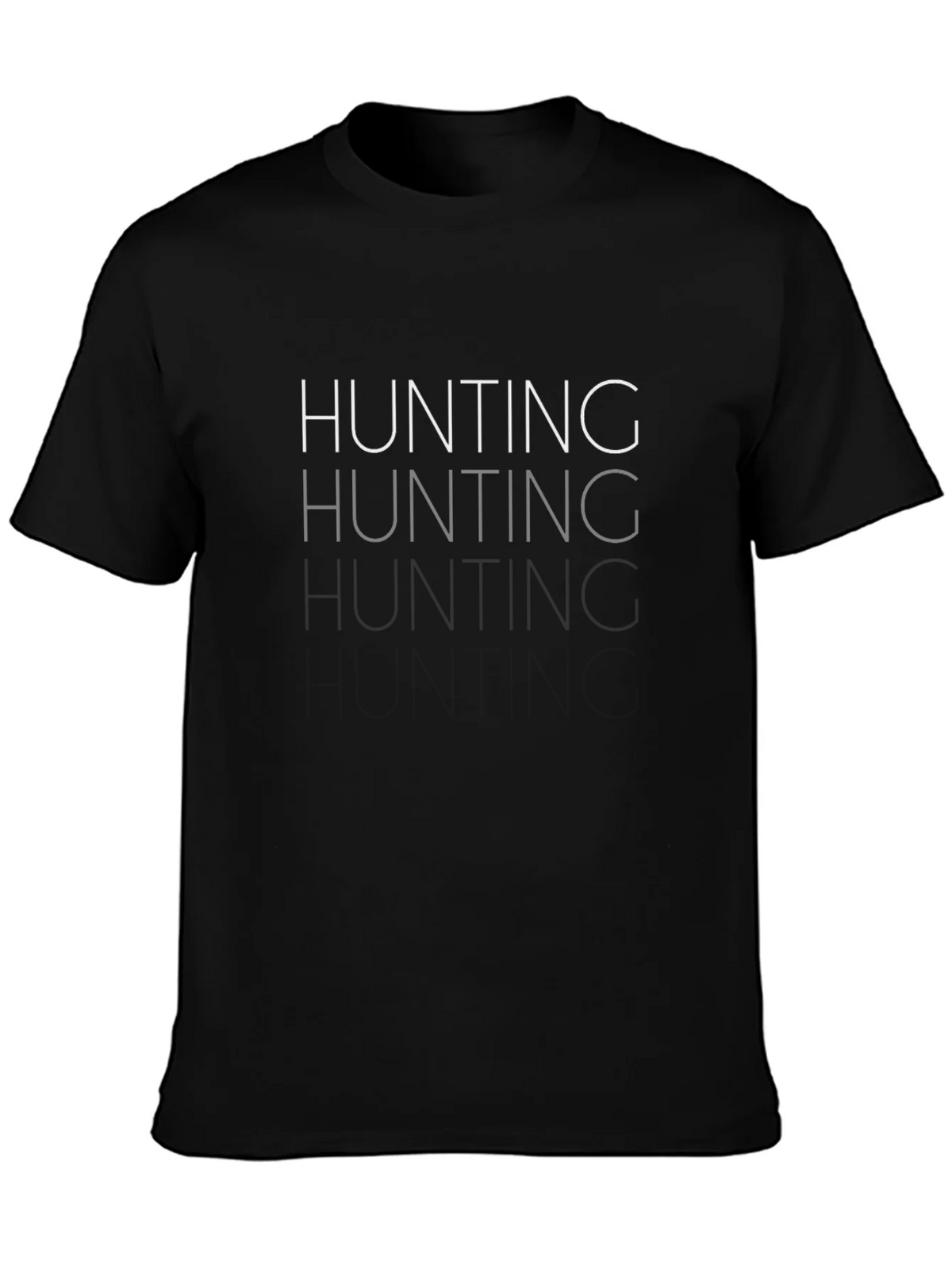 Hunting Graphic Tee - Black Casual T-Shirt