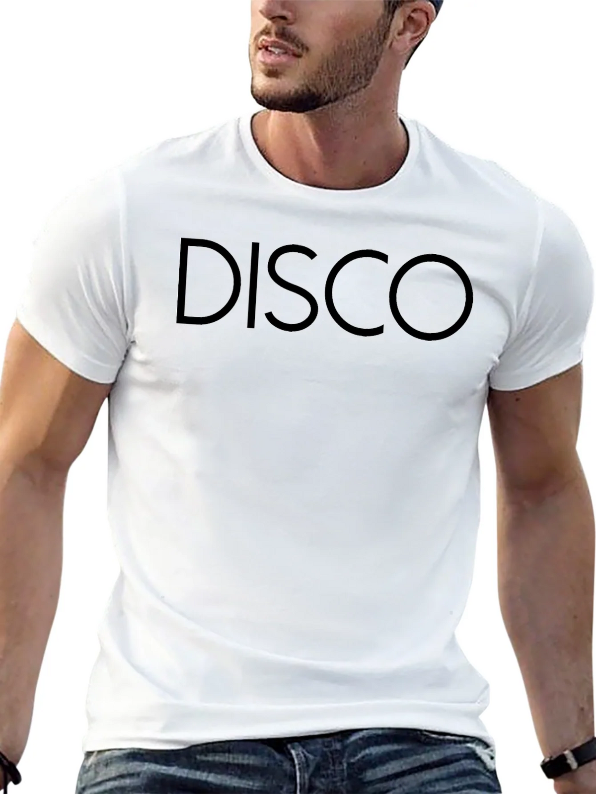 Mens Black Disco Graphic T-Shirt