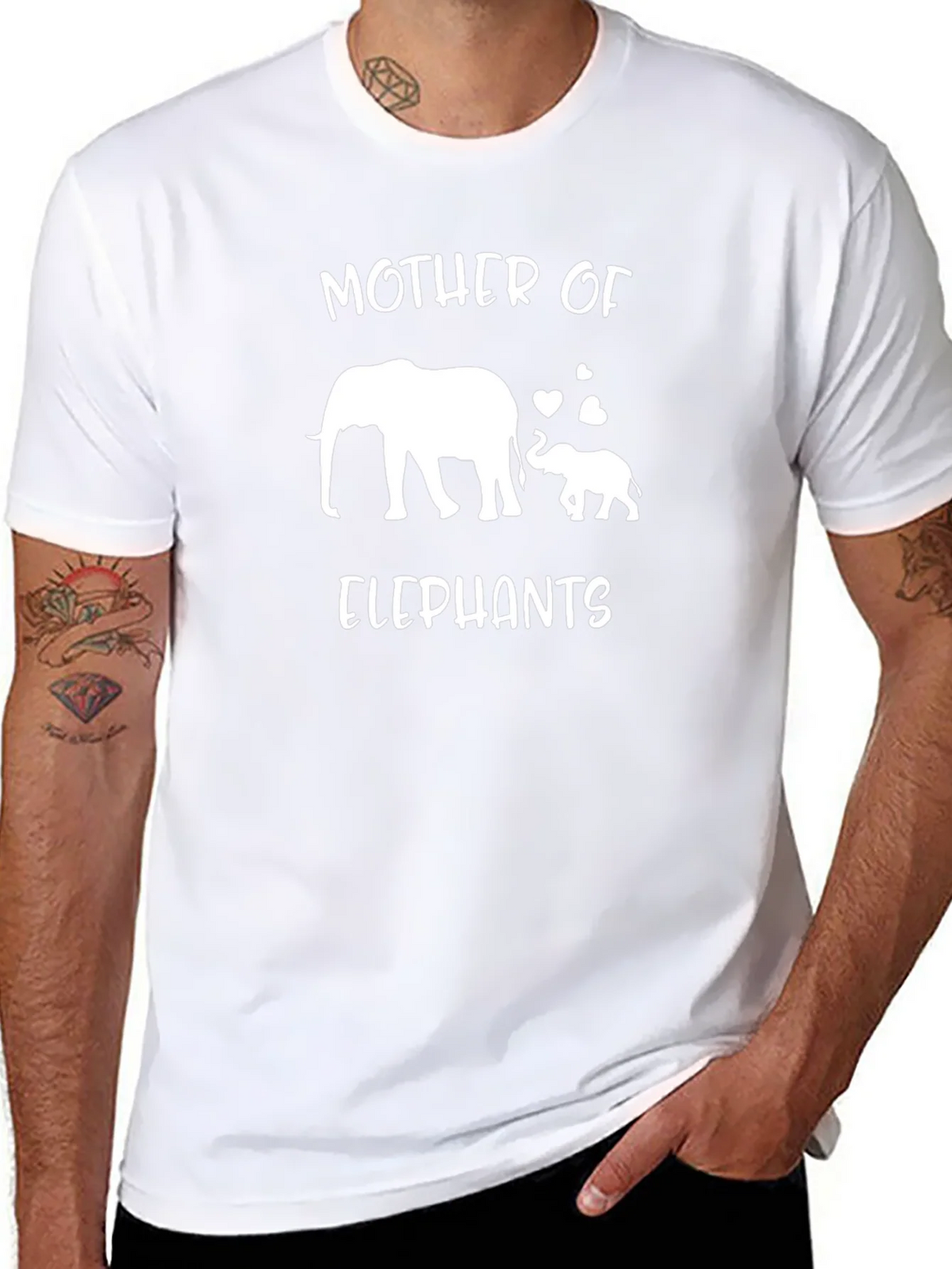 Mother of Elephants Black T-Shirt