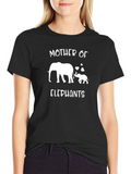 Mother of Elephants Black T-Shirt