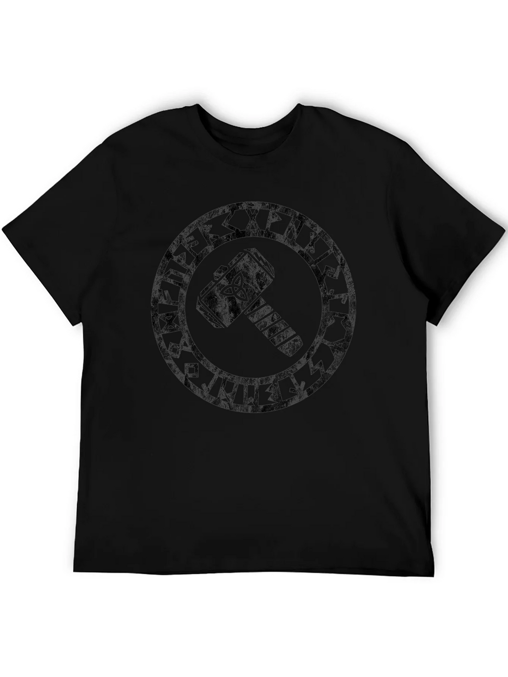 Viking Mjolnir T-Shirt - Black