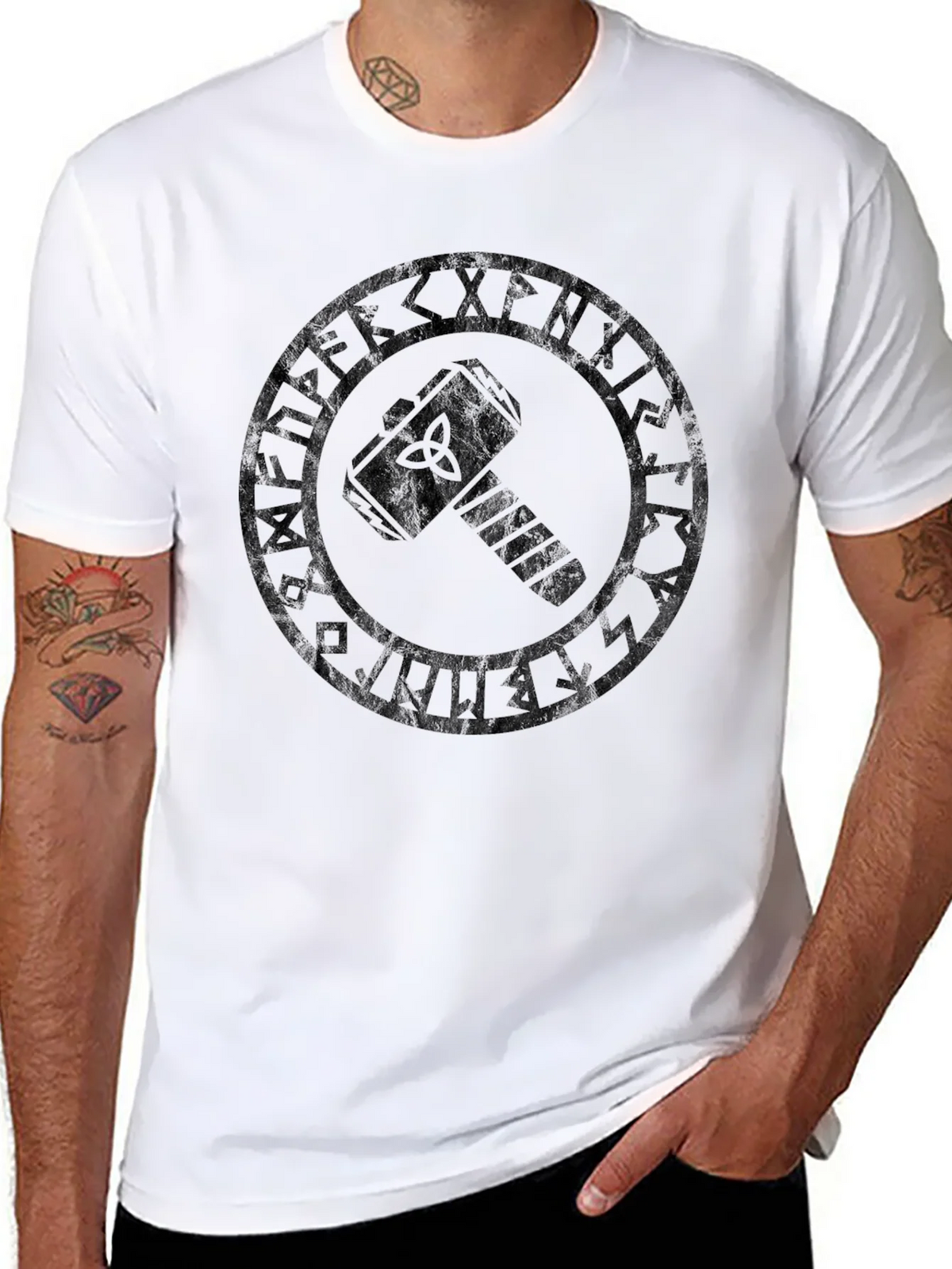 Viking Mjolnir T-Shirt - Black