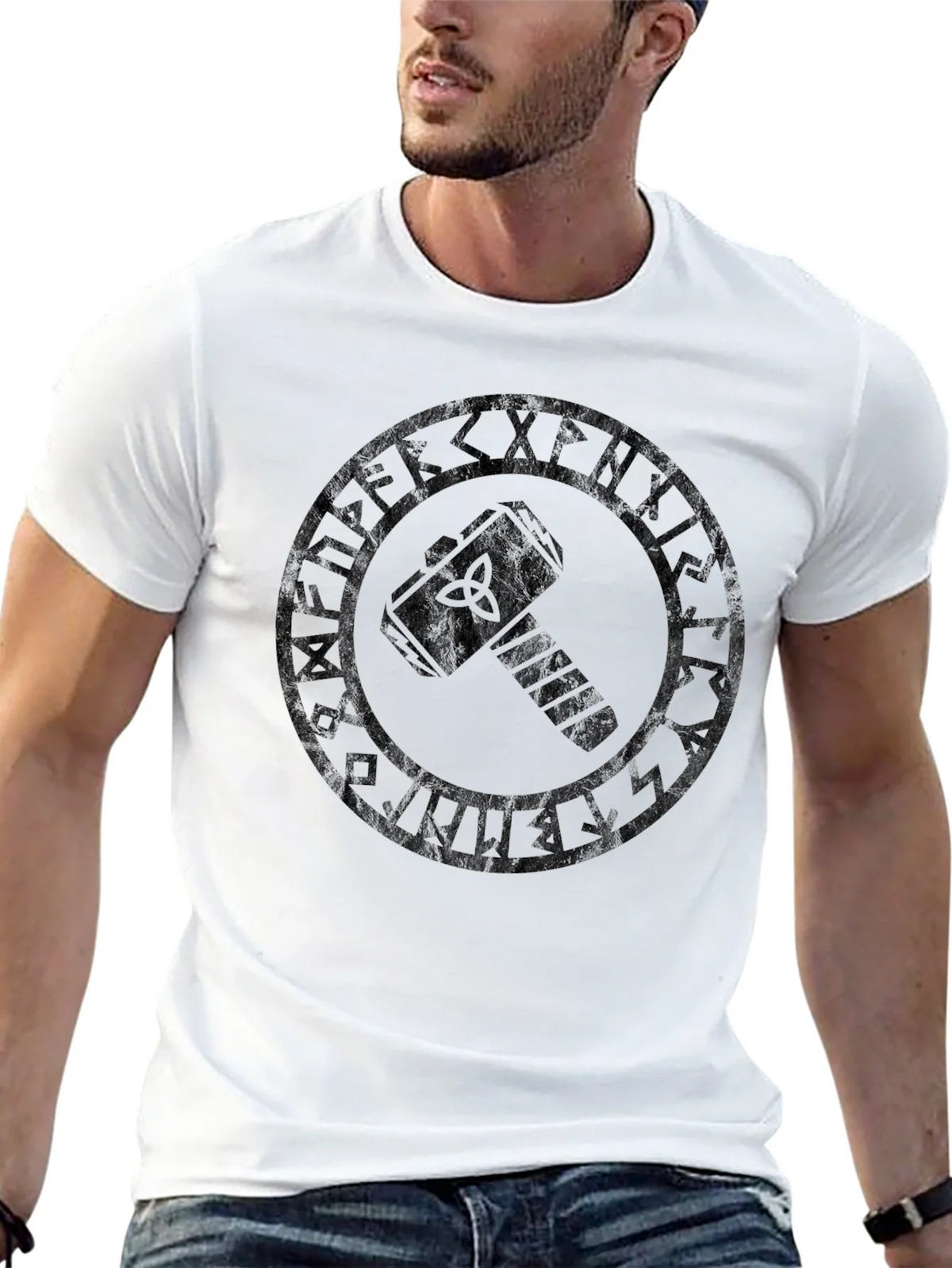 Viking Mjolnir T-Shirt - Black