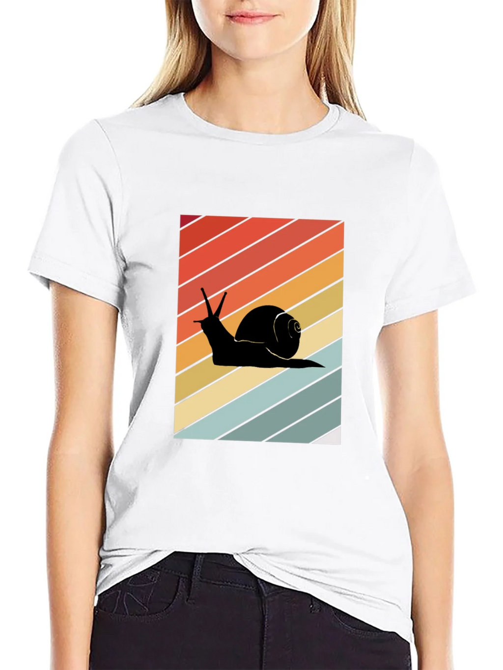 Retro Snail Graphic Tee - Unisex Cotton Blend T-Shirt