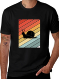 Retro Snail Graphic Tee - Unisex Cotton Blend T-Shirt
