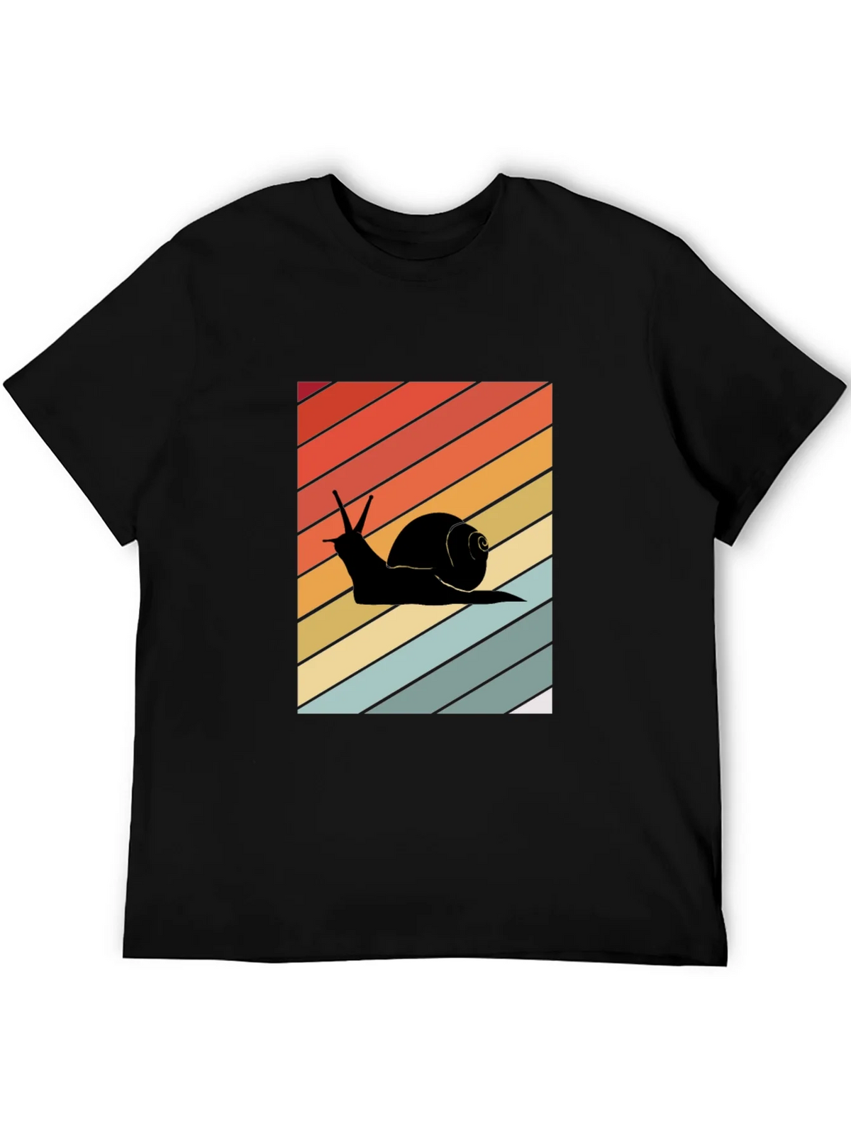 Retro Snail Graphic Tee - Unisex Cotton Blend T-Shirt