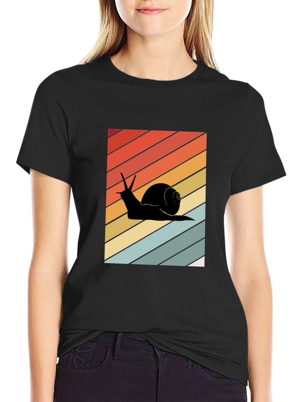 Retro Snail Graphic Tee - Unisex Cotton Blend T-Shirt