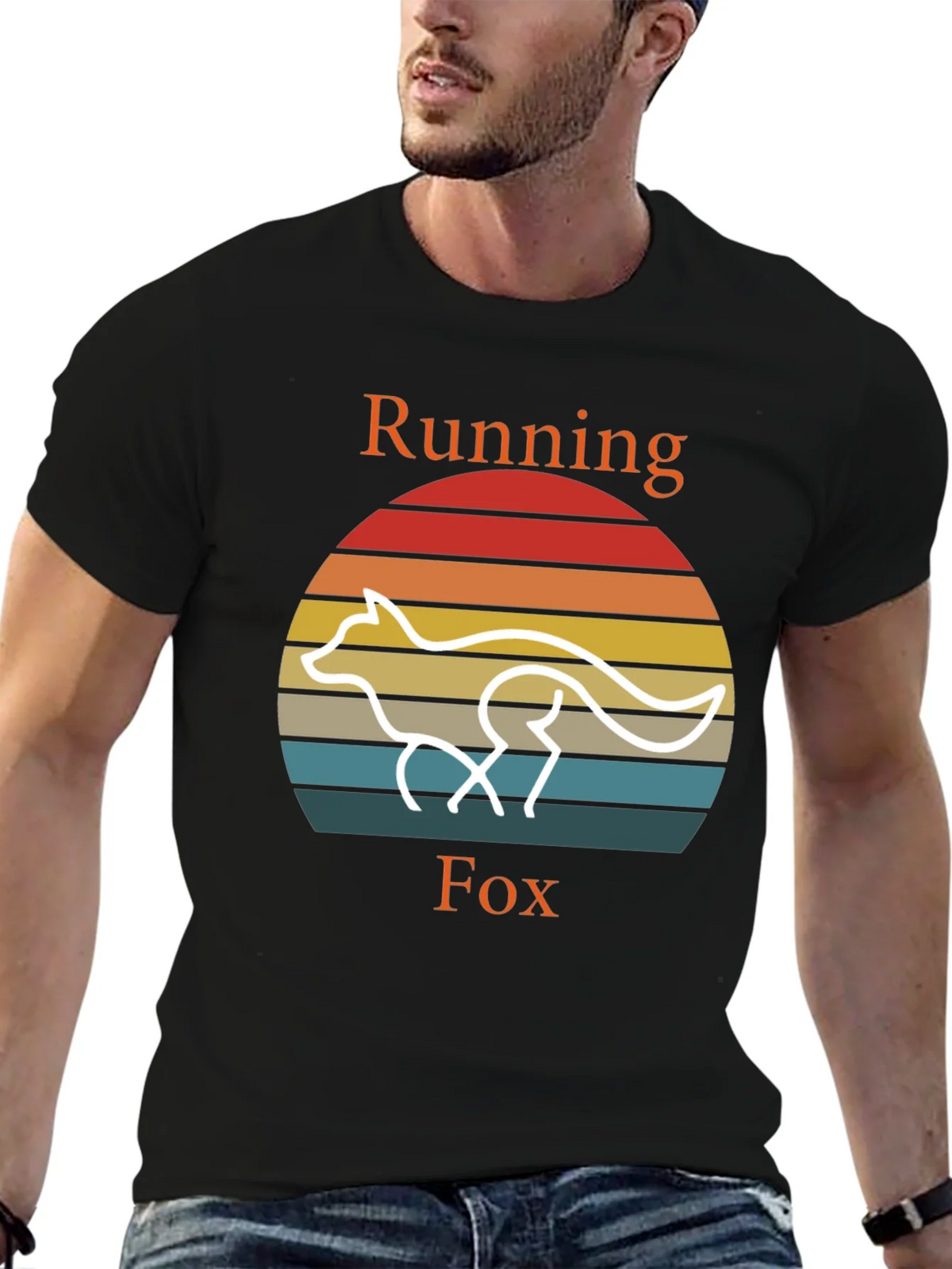 Running Fox T-Shirt Retro Style Tee