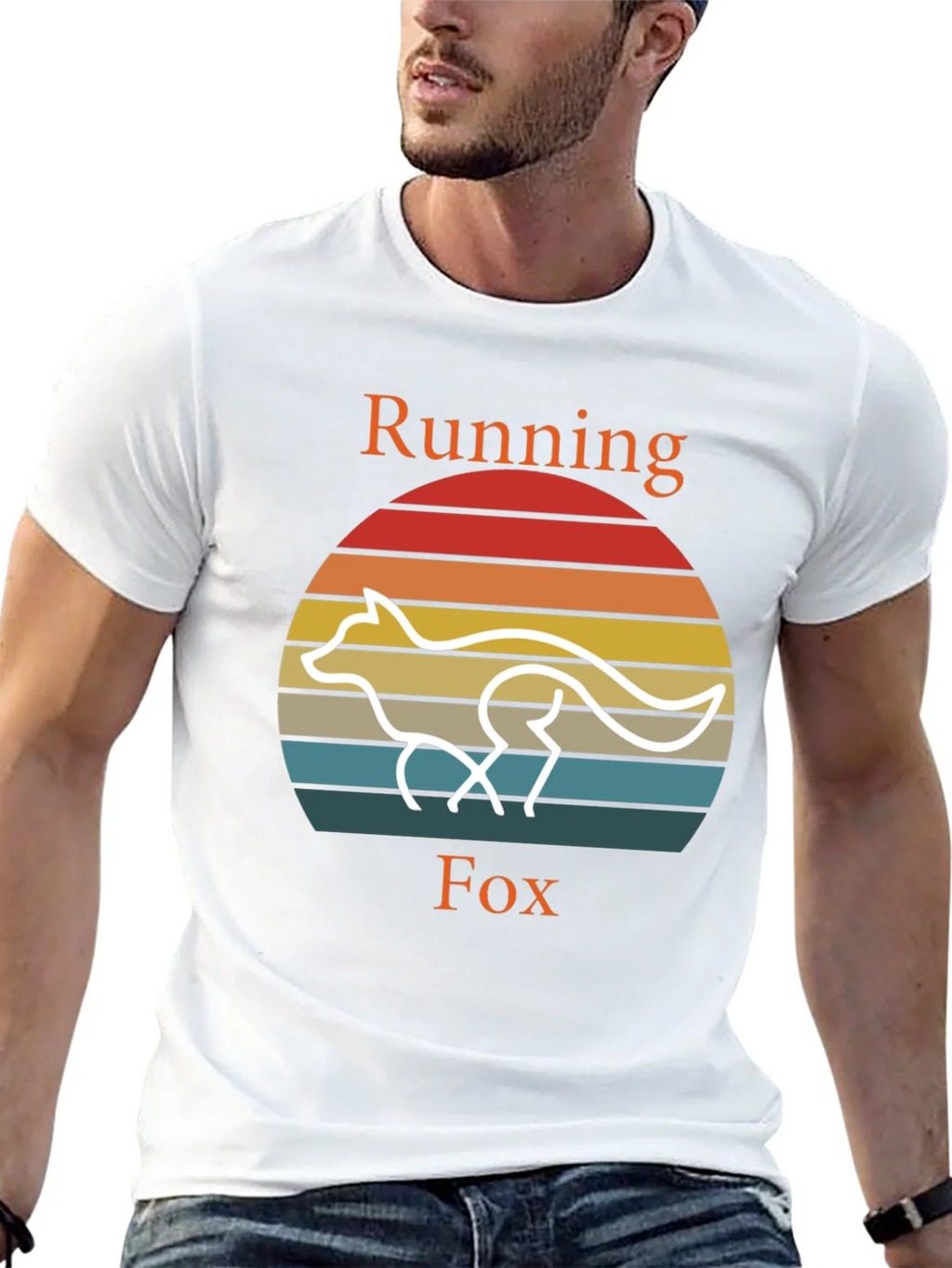 Running Fox T-Shirt Retro Style Tee