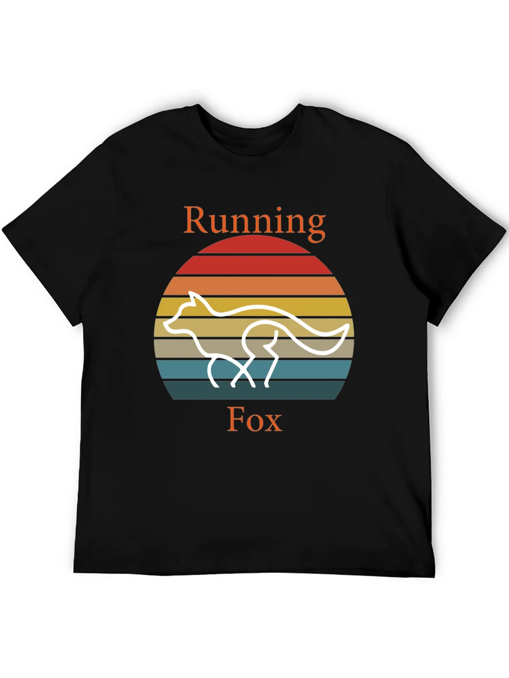 Running Fox T-Shirt Retro Style Tee