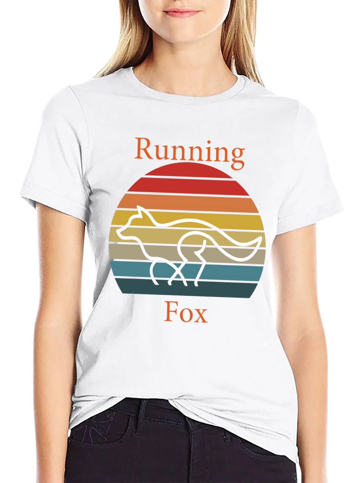 Running Fox T-Shirt Retro Style Tee