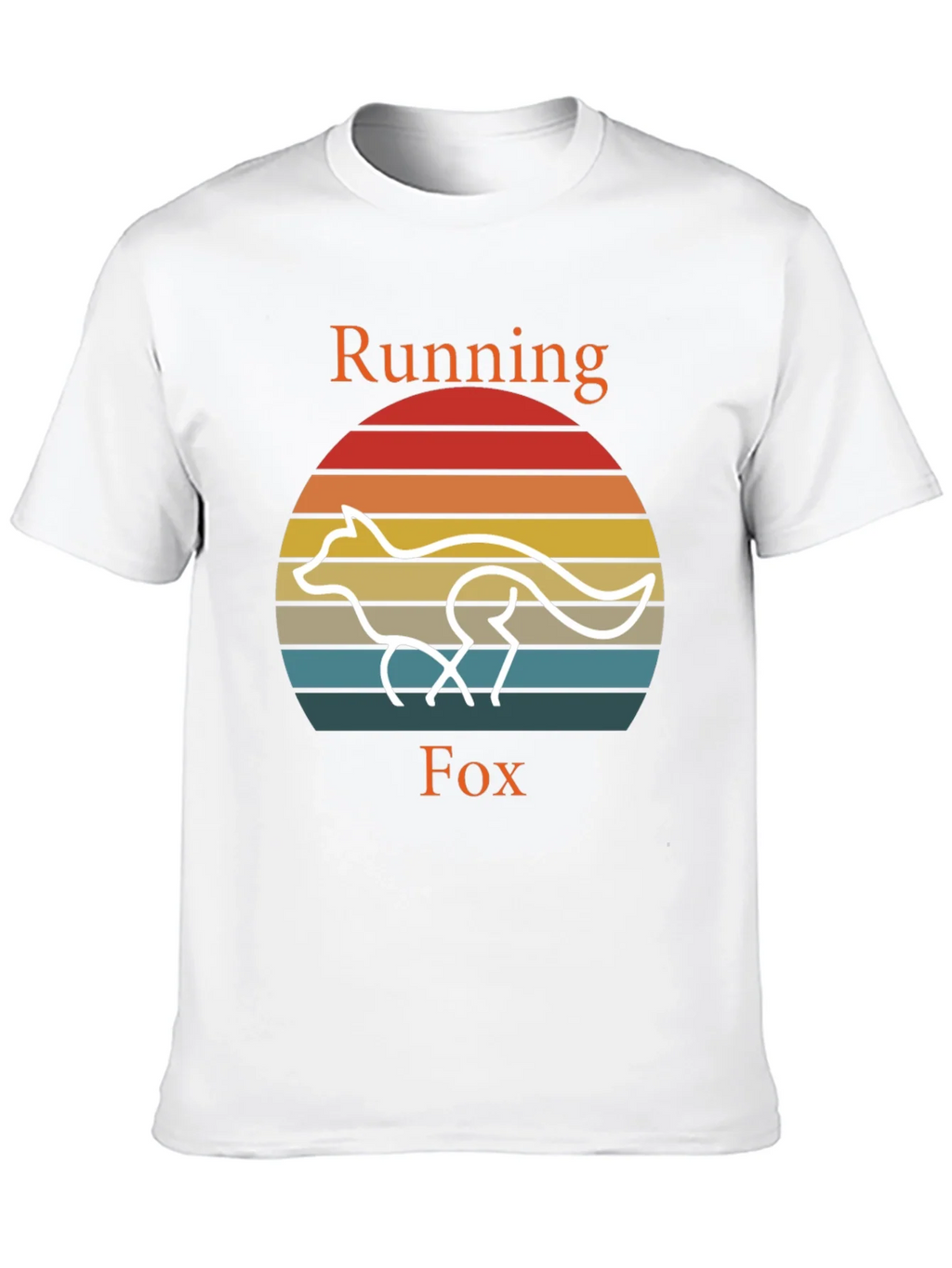 Running Fox T-Shirt Retro Style Tee