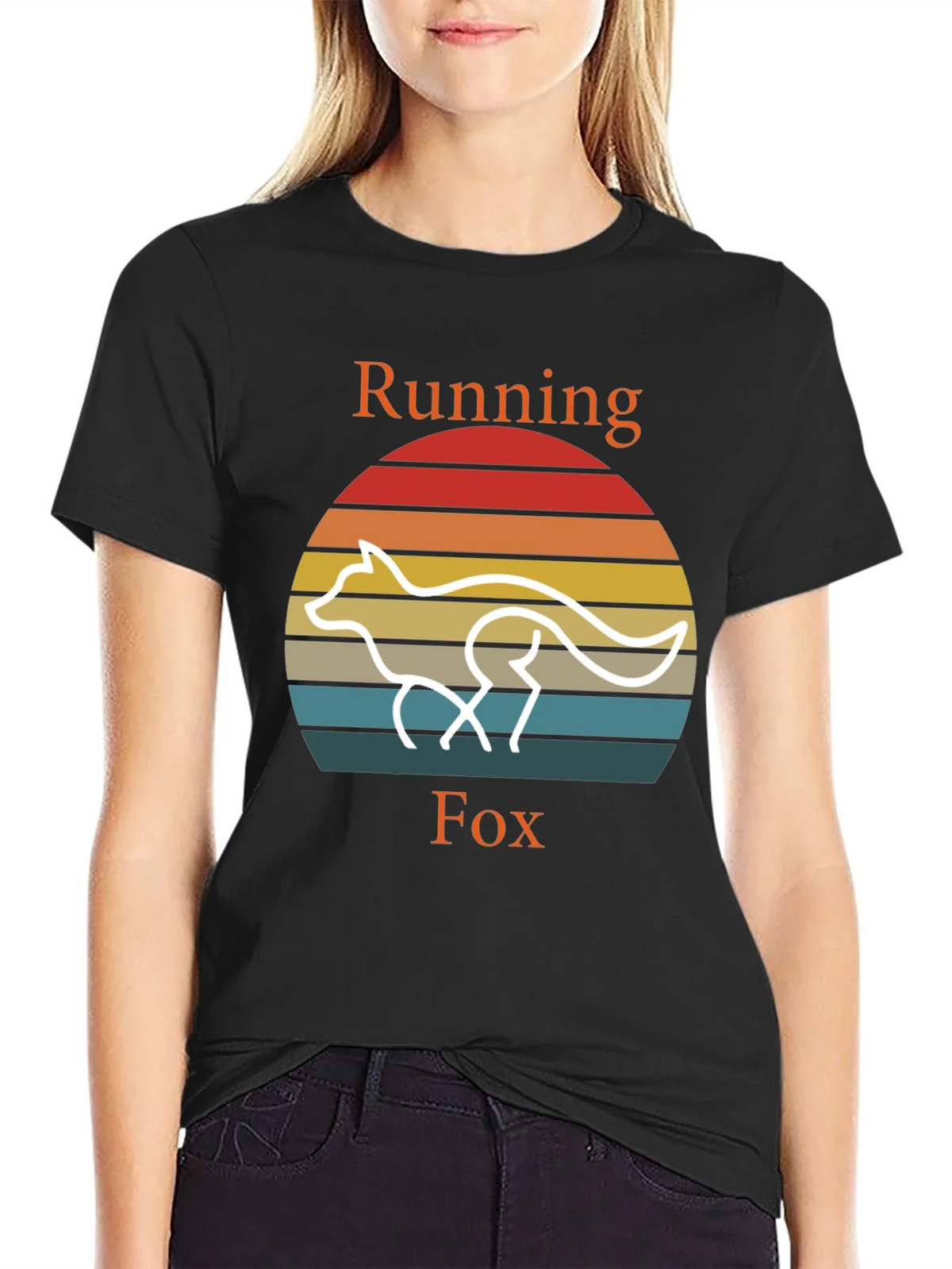 Running Fox T-Shirt Retro Style Tee