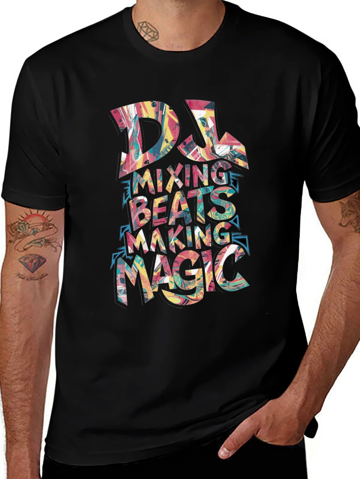 DJ Mixing Beats T-Shirt - Cool Music Lover Tee