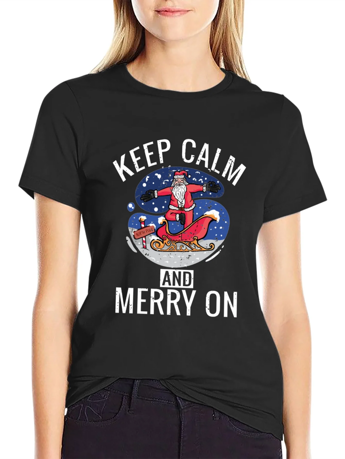 Keep Calm and Merry On Christmas T-Shirt