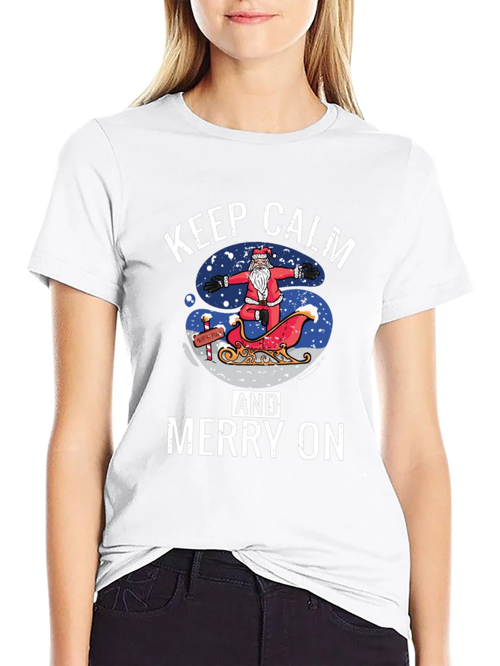 Keep Calm and Merry On Christmas T-Shirt