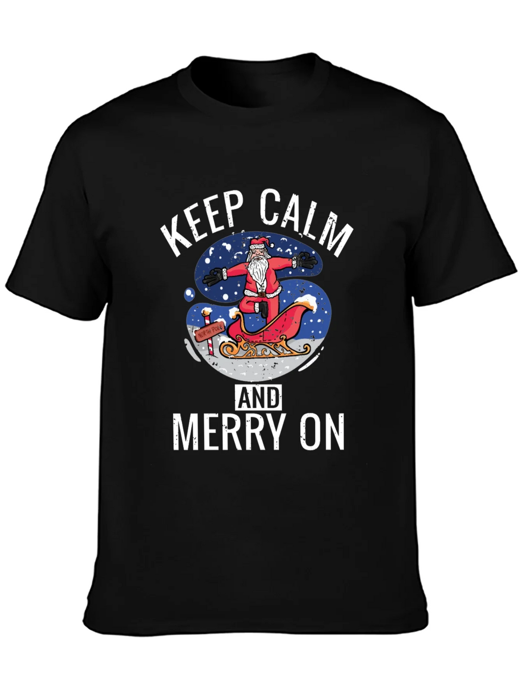 Keep Calm and Merry On Christmas T-Shirt