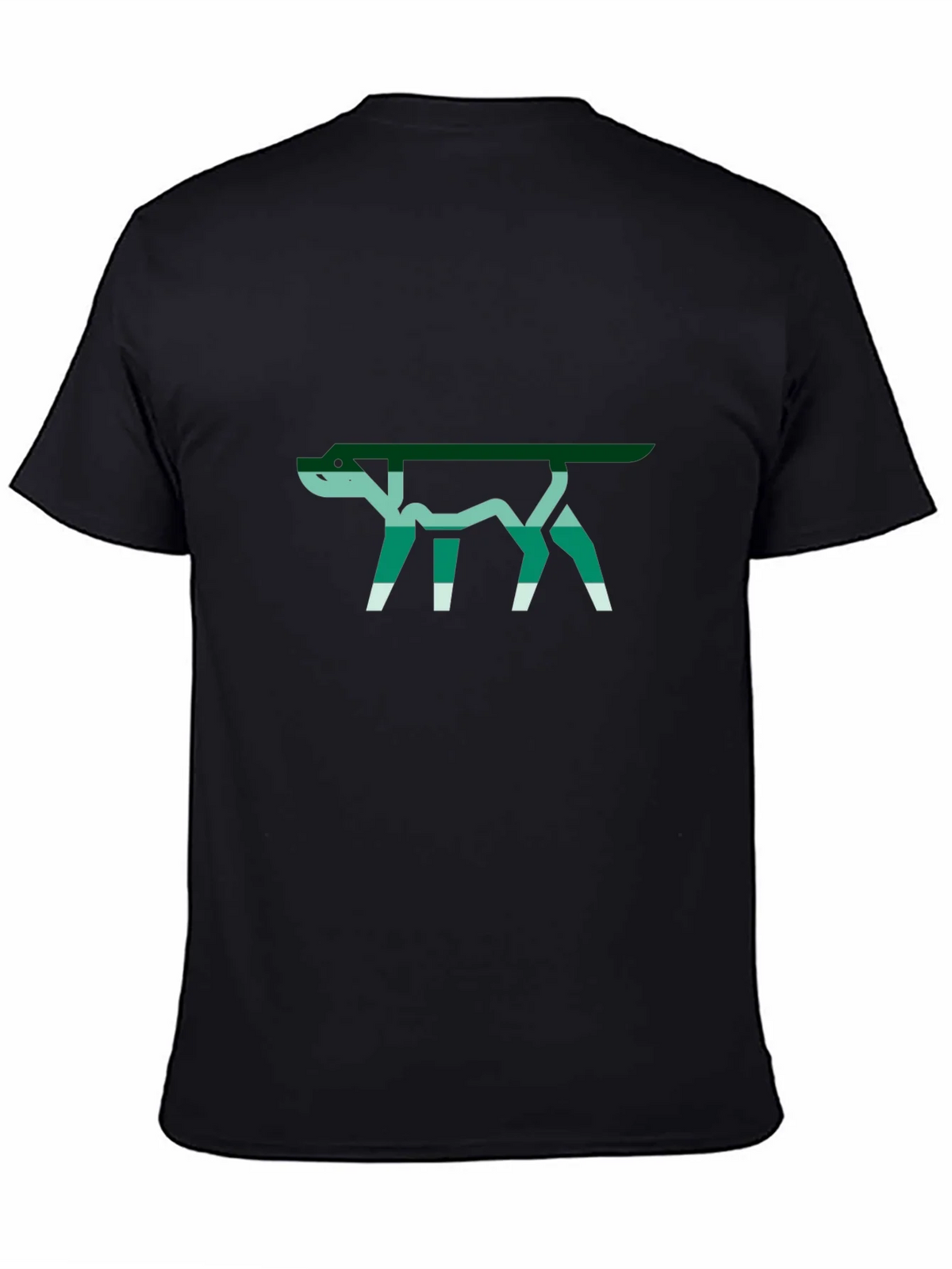 Abstract Dog Graphic Tee - Stylish Black T-Shirt