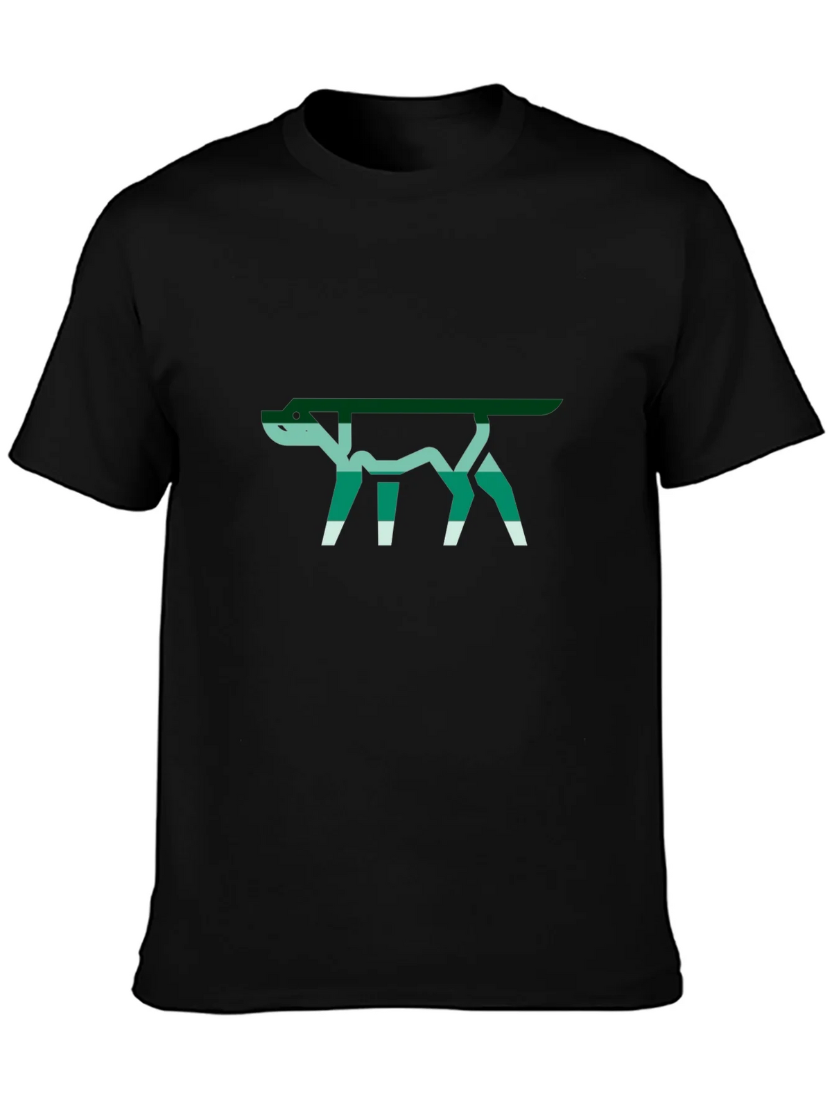 Abstract Dog Graphic Tee - Stylish Black T-Shirt