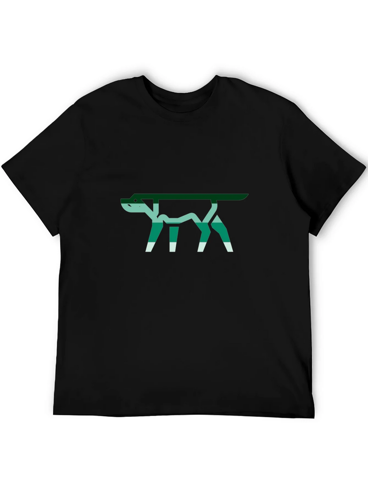 Abstract Dog Graphic Tee - Stylish Black T-Shirt