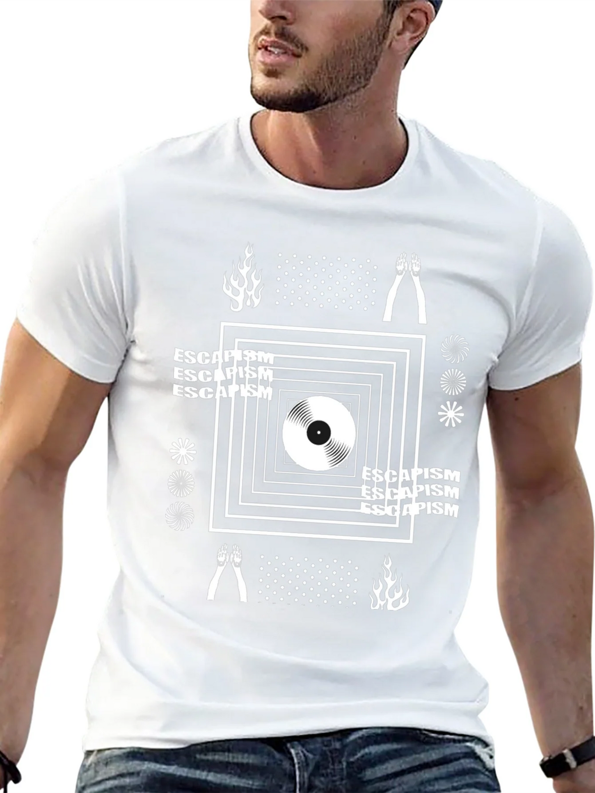 Escapism Graphic Tee - Modern Design Comfort Fit
