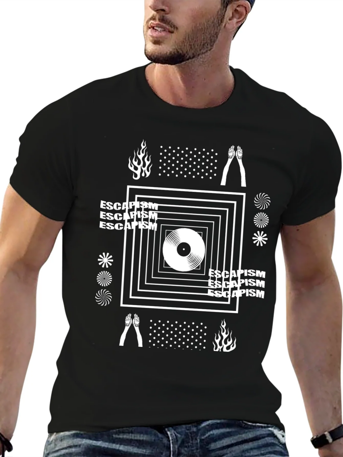 Escapism Graphic Tee - Modern Design Comfort Fit